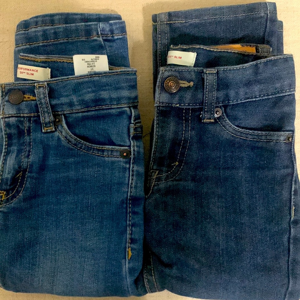 2 pair 3T Levi jeans